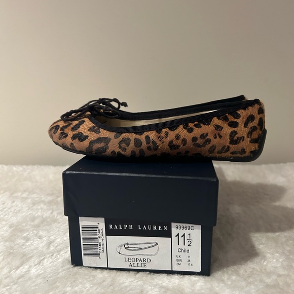 Ralph Lauren Kids Leopard Print Ballerinas - Picture 5 of 9